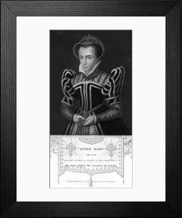 Framed Print : Queen Mary I of England, (1836). Artist: Henry Thomas Ryall