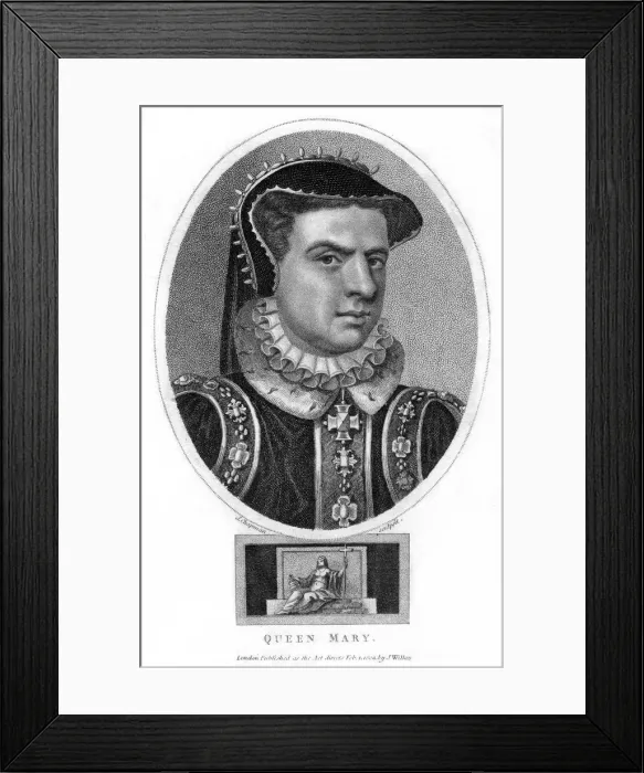 Framed Print : Queen Mary I of England, (1804). Artist: J Chapman Framed Print : Queen Mary I of England, (1804). Artist: J Chapman