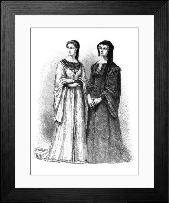 Framed Print : Louise de Savoie and Marguerite de Valois, (19th century) Framed Print : Louise de Savoie and Marguerite de Valois, (19th century)