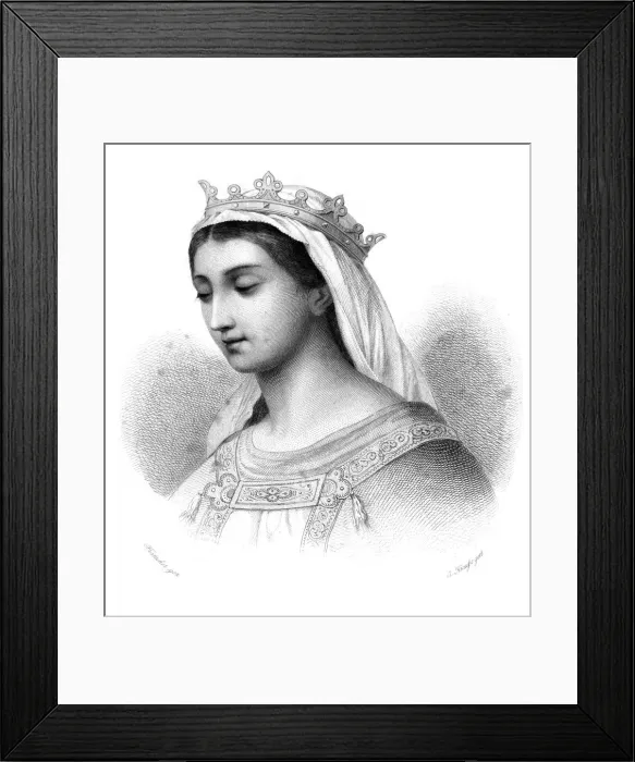 Framed Print : St Elizabeth of Hungary. Artist: Krausse Framed Print : St Elizabeth of Hungary. Artist: Krausse