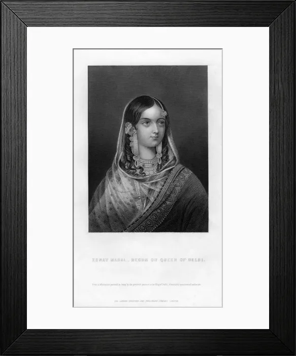 Framed Print : Zenat Mahal - Begum or Queen of Delhi, 19th century Framed Print : Zenat Mahal - Begum or Queen of Delhi, 19th century