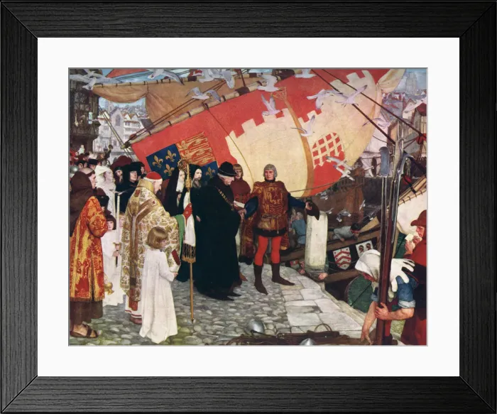 Framed Print : The Departure of John and Sebastian Cabot... on their First Voyage of Discovery in 1497, 1906 Framed Print : The Departure of John and Sebastian Cabot... on their First Voyage of Discovery in 1497, 1906