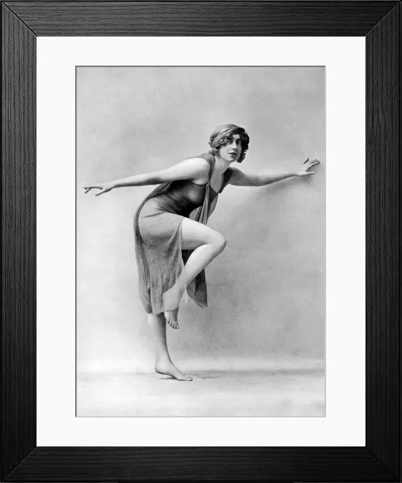 Framed Print : Barefooted Dancing After The Greek Style, 19th Century. Artist: White Studios Framed Print : Barefooted Dancing After The Greek Style, 19th Century. Artist: White Studios