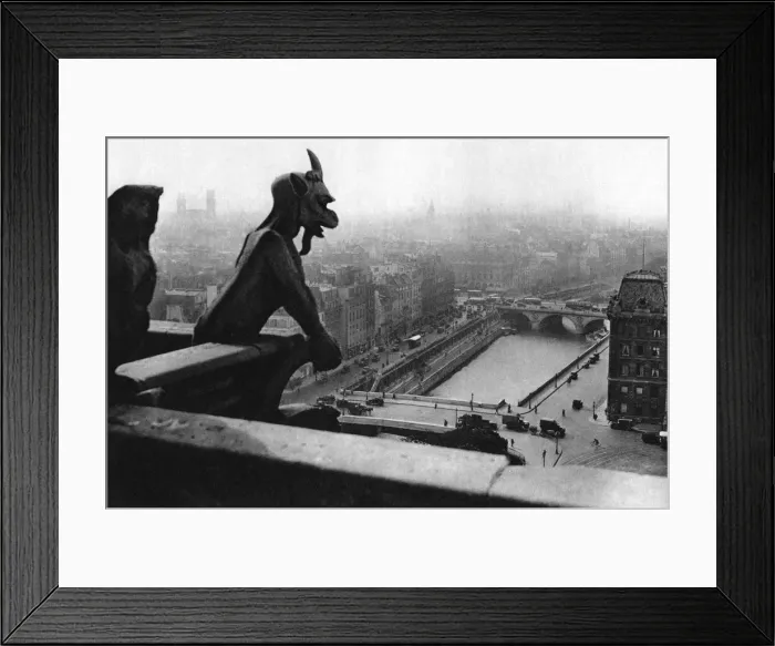Framed Print : The River Seine seen from a tower of Notre Dame, Paris, 1931. Artist: Ernest Flammarion Framed Print : The River Seine seen from a tower of Notre Dame, Paris, 1931. Artist: Ernest Flammarion