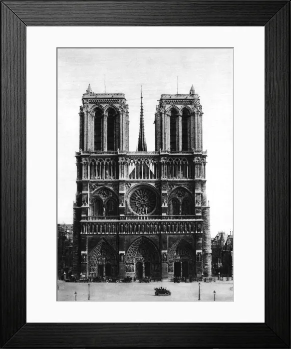 Framed Print : Front view of Notre Dame, Paris, 1931. Artist: Ernest Flammarion Framed Print : Front view of Notre Dame, Paris, 1931. Artist: Ernest Flammarion