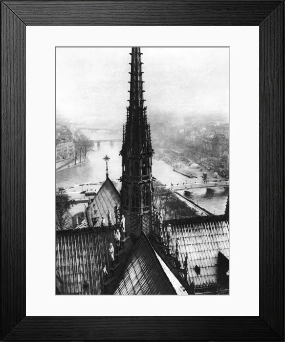 Framed Print : The spire of Notre Dame seen from the towers, Paris, 1931. Artist: Ernest Flammarion Framed Print : The spire of Notre Dame seen from the towers, Paris, 1931. Artist: Ernest Flammarion