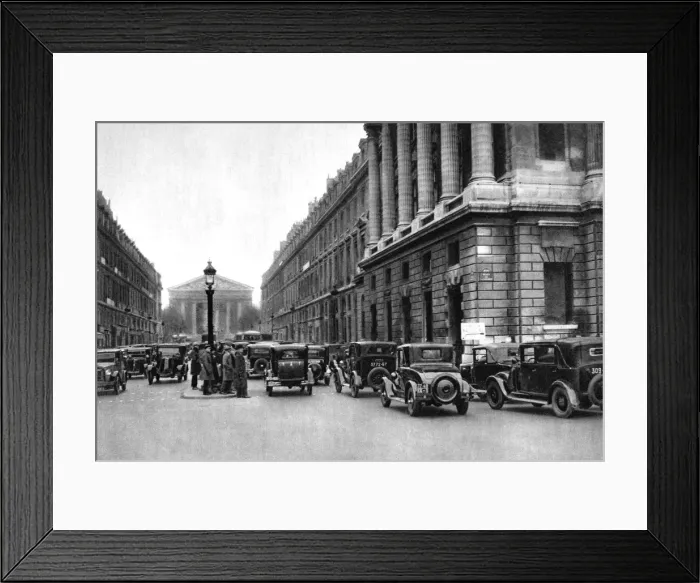 Framed Print : Entrance to the Rue Royale with the Madeleine in distance, Paris, 1931. Artist: Ernest Flammarion Framed Print : Entrance to the Rue Royale with the Madeleine in distance, Paris, 1931. Artist: Ernest Flammarion