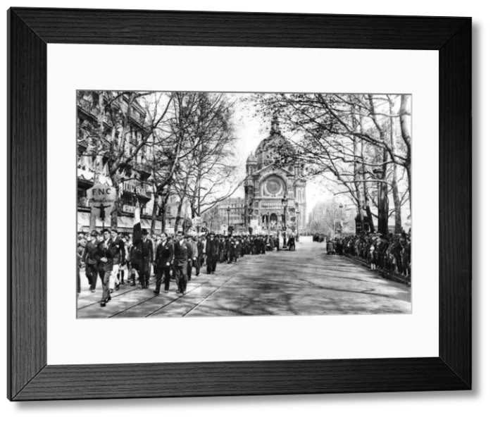 Framed Print : Commemorating Joan of Arc at the Church of St Augustin, Paris, 1931. Artist: Ernest Flammarion Framed Print : Commemorating Joan of Arc at the Church of St Augustin, Paris, 1931. Artist: Ernest Flammarion