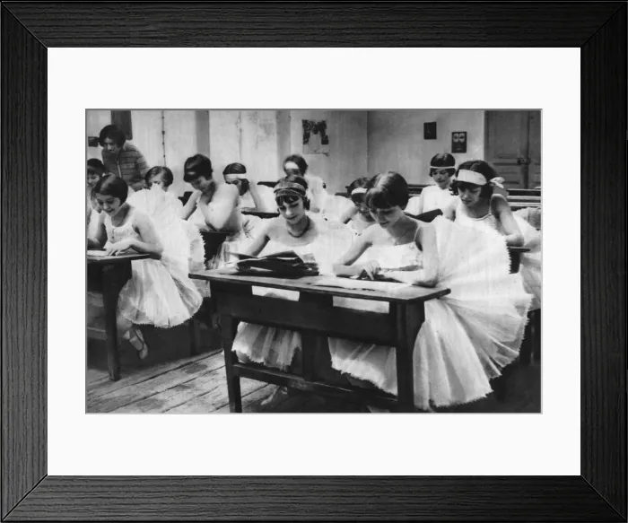 Framed Print : School of young dancing girls at the Opera, Paris, 1931. Artist: Ernest Flammarion Framed Print : School of young dancing girls at the Opera, Paris, 1931. Artist: Ernest Flammarion