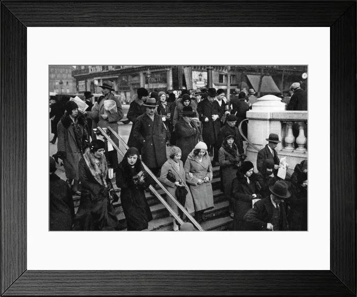 Framed Print : Entrance to a Metro station, Paris, 1931. Artist: Ernest Flammarion Framed Print : Entrance to a Metro station, Paris, 1931. Artist: Ernest Flammarion