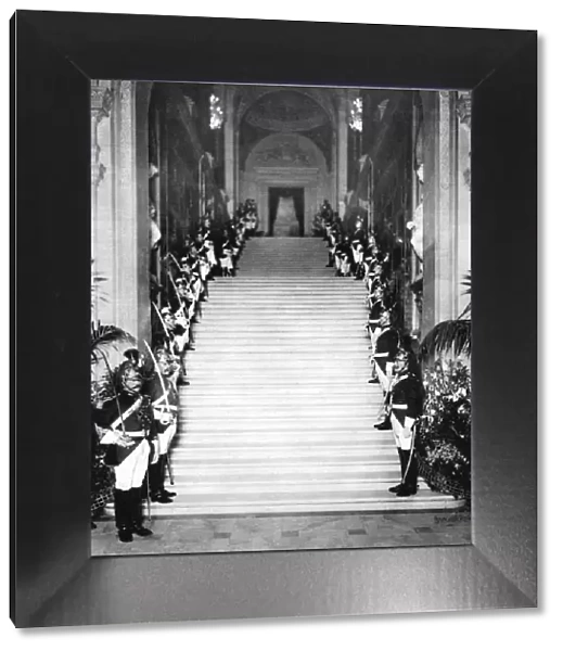 Republican guards at a reception, Town Hall, Paris, 1931. Artist: Ernest Flammarion