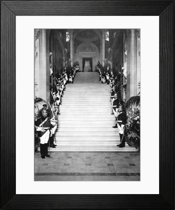 Framed Print : Republican guards at a reception, Town Hall, Paris, 1931. Artist: Ernest Flammarion Framed Print : Republican guards at a reception, Town Hall, Paris, 1931. Artist: Ernest Flammarion