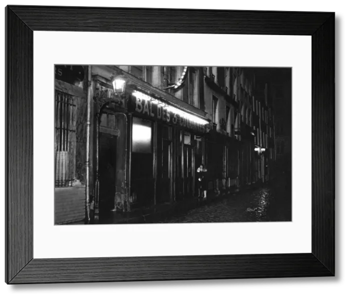 Framed Print : Entrance of a bal-musette, Rue de Lappe, Paris, 1931. Artist: Ernest Flammarion Framed Print : Entrance of a bal-musette, Rue de Lappe, Paris, 1931. Artist: Ernest Flammarion