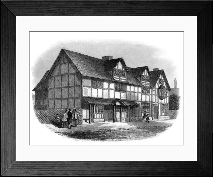 Framed Print : William Shakespeares house, Stratford-upon-Avon, Warwickshire, late 19th century Framed Print : William Shakespeares house, Stratford-upon-Avon, Warwickshire, late 19th century