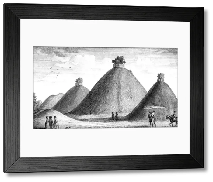 Framed Print : The Bartlow Hills, raised over the Slain, 1016. Artist: June Barnato Framed Print : The Bartlow Hills, raised over the Slain, 1016. Artist: June Barnato