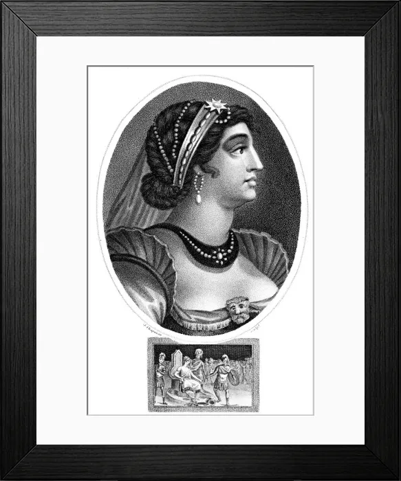 Framed Print : Cleopatra, Queen of Egypt, (1804). Artist: J Chapman Framed Print : Cleopatra, Queen of Egypt, (1804). Artist: J Chapman