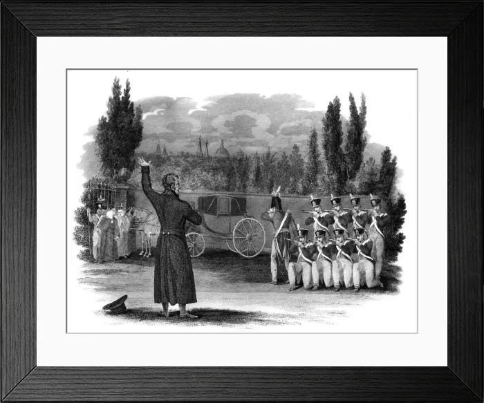 Framed Print : The execution of Marshal Ney, France, 1816