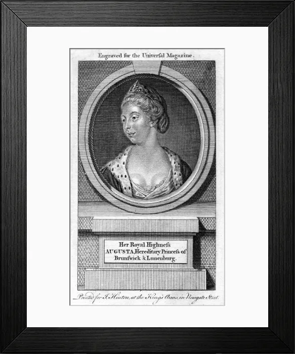 Framed Print : Princess Augusta Charlotte, Duchess of Brunswick-Wolfenbuttell, 18th century Framed Print : Princess Augusta Charlotte, Duchess of Brunswick-Wolfenbuttell, 18th century