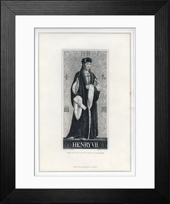 Framed Print : Henry VII of England, (19th century). Artist: T Brown Framed Print : Henry VII of England, (19th century). Artist: T Brown