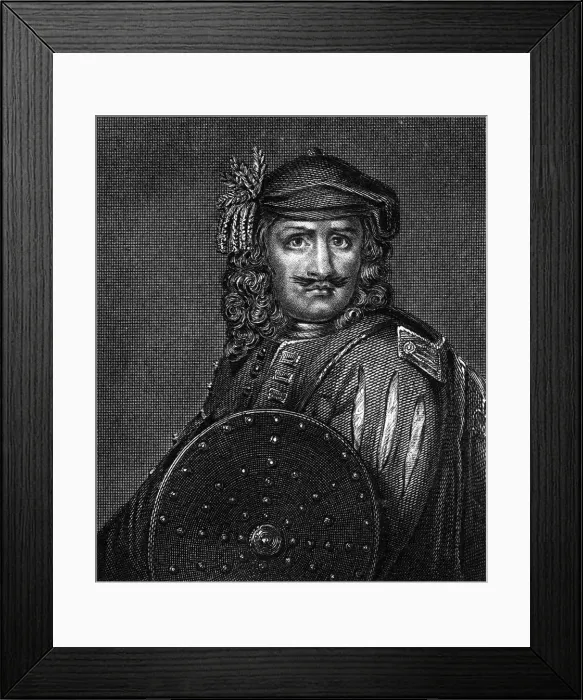 Framed Print : Rob Roy, Scottish outlaw and folk hero of the 18th century. Artist: R Cooper Framed Print : Rob Roy, Scottish outlaw and folk hero of the 18th century. Artist: R Cooper