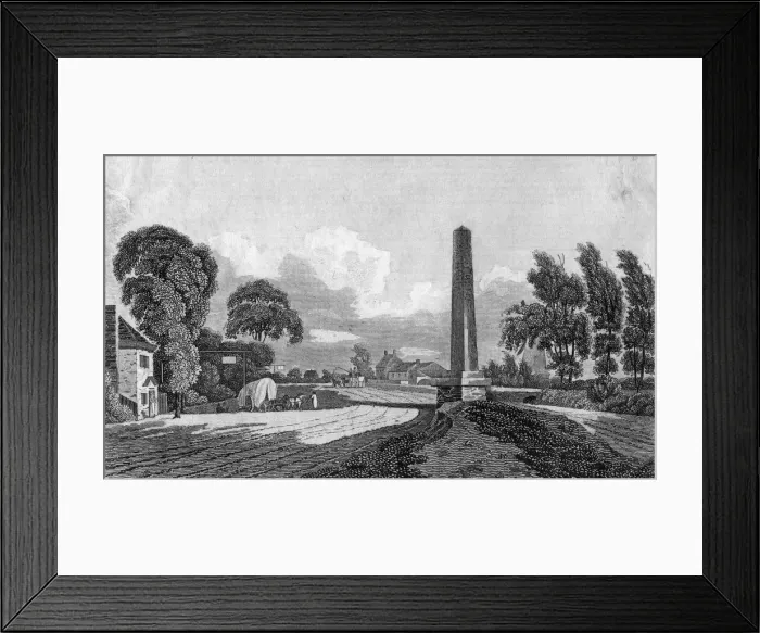 Framed Print : Hadley Highstone, near Barnet, 1805. Artist: Sands Framed Print : Hadley Highstone, near Barnet, 1805. Artist: Sands