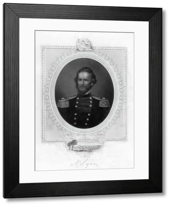 Framed Print : Nathaniel Lyon (1818-1861), American general, 1863 Framed Print : Nathaniel Lyon (1818-1861), American general, 1863