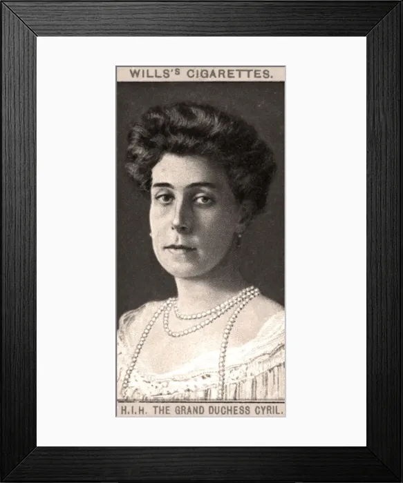 Framed Print : H. I. H The Grand Duchess Cyril, 1908. Artist: WD & HO Wills Framed Print : H. I. H The Grand Duchess Cyril, 1908. Artist: WD & HO Wills