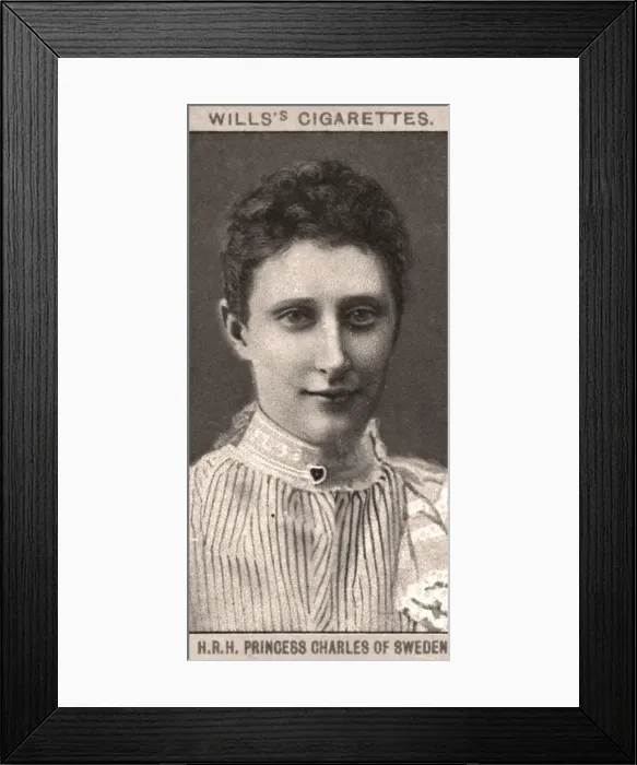 Framed Print : H. R. H Princess Charles of Sweden, 1908. Artist: WD & HO Wills Framed Print : H. R. H Princess Charles of Sweden, 1908. Artist: WD & HO Wills