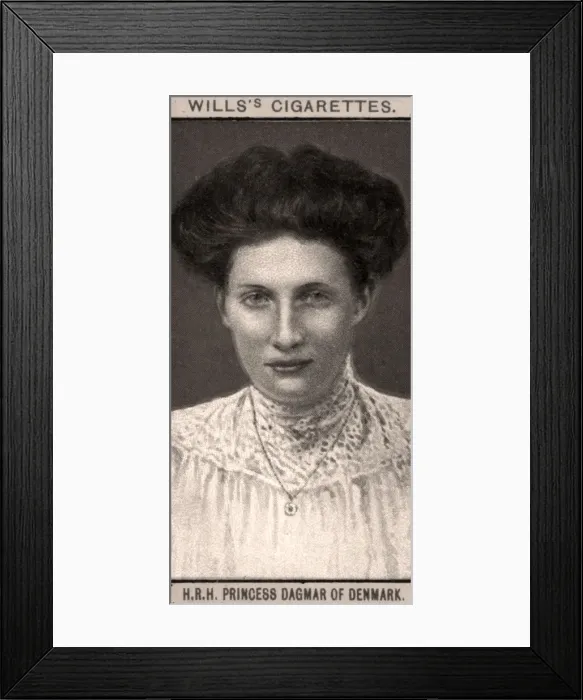 Framed Print : H. R. H Princess Dagmar of Denmark, 1908. Artist: WD & HO Wills Framed Print : H. R. H Princess Dagmar of Denmark, 1908. Artist: WD & HO Wills