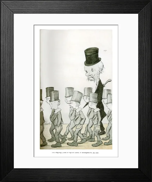 Framed Print : Paul Verlaine, (Usher in Private School at Bournemouth, 1877-1878), 1904. Artist: Max Beerbohm Framed Print : Paul Verlaine, (Usher in Private School at Bournemouth, 1877-1878), 1904. Artist: Max Beerbohm