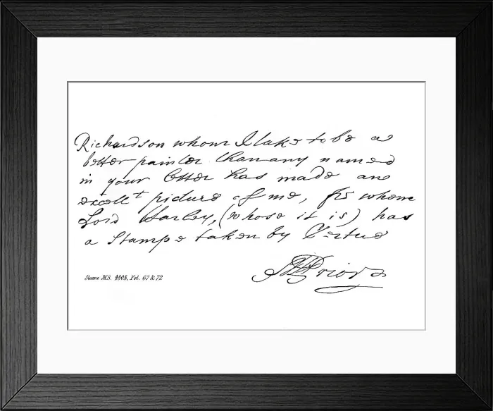 Framed Print : Part of a letter from Matthew Prior the poet, late 17th-early 18th century, (1840). Artist: Matthew Prior Framed Print : Part of a letter from Matthew Prior the poet, late 17th-early 18th century, (1840). Artist: Matthew Prior