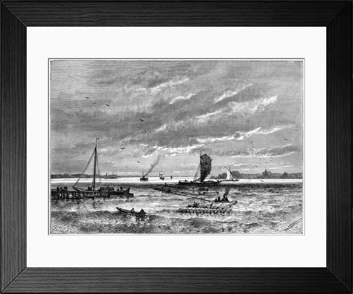 Framed Print : The Dvina, from Archangel, Russia, 1879. Artist: Barbant Framed Print : The Dvina, from Archangel, Russia, 1879. Artist: Barbant