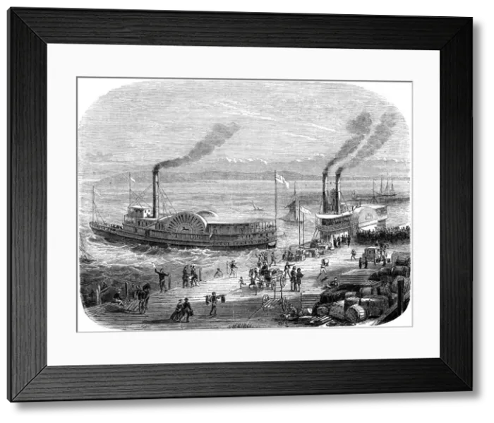Framed Print : A quay, San Francisco, California, 19th century Framed Print : A quay, San Francisco, California, 19th century