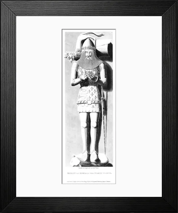 Framed Print : Effigy of Edward the Black Prince (1330-1376), 1824. Artist: Edward Blore Framed Print : Effigy of Edward the Black Prince (1330-1376), 1824. Artist: Edward Blore