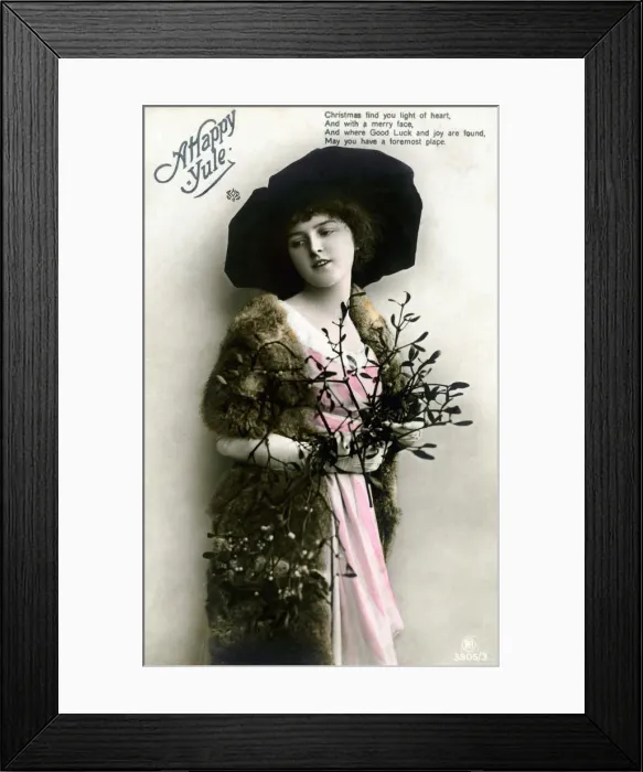 Framed Print : A Happy Yule, 1913 Framed Print : A Happy Yule, 1913