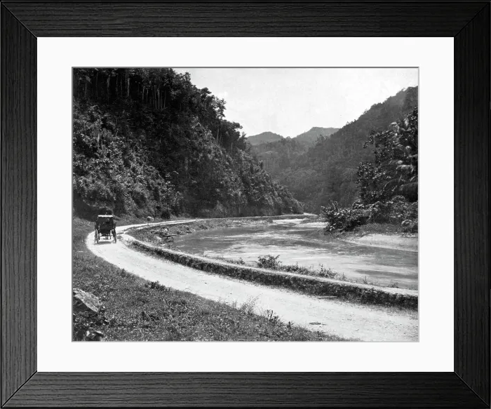 Framed Print : Road to Bog Walk, Jamaica, c1905. Artist: Adolphe Duperly & Son Framed Print : Road to Bog Walk, Jamaica, c1905. Artist: Adolphe Duperly & Son