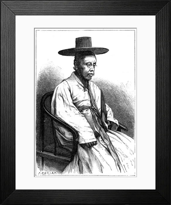 Framed Print : Korean man, 19th century. Artist: E Ronjat Framed Print : Korean man, 19th century. Artist: E Ronjat