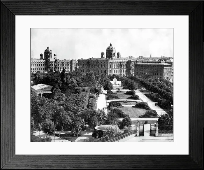 Framed Print : Volksgarten and Theseum, Vienna, Austria, 1893. Artist: John L Stoddard Framed Print : Volksgarten and Theseum, Vienna, Austria, 1893. Artist: John L Stoddard