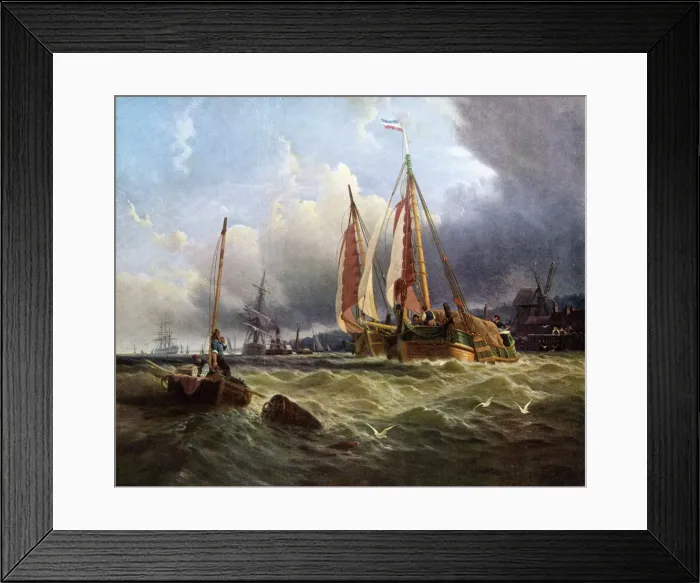 Framed Print : Oude Schelde, Texel Island, 1862, (c1920). Artist: Clarkson Stanfield Framed Print : Oude Schelde, Texel Island, 1862, (c1920). Artist: Clarkson Stanfield