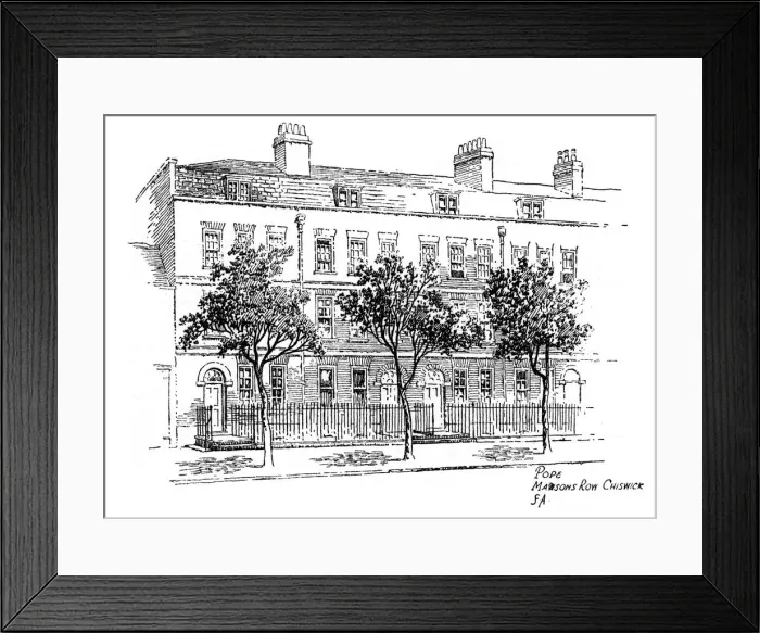 Framed Print : Alexander Pope, Mawsons Row, Chiswick, London, 1912. Artist: Frederick Adcock Framed Print : Alexander Pope, Mawsons Row, Chiswick, London, 1912. Artist: Frederick Adcock