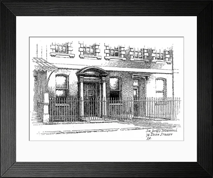 Framed Print : Sir James Thornhills house, 75 Dean Street, London, 1912. Artist: Frederick Adcock Framed Print : Sir James Thornhills house, 75 Dean Street, London, 1912. Artist: Frederick Adcock