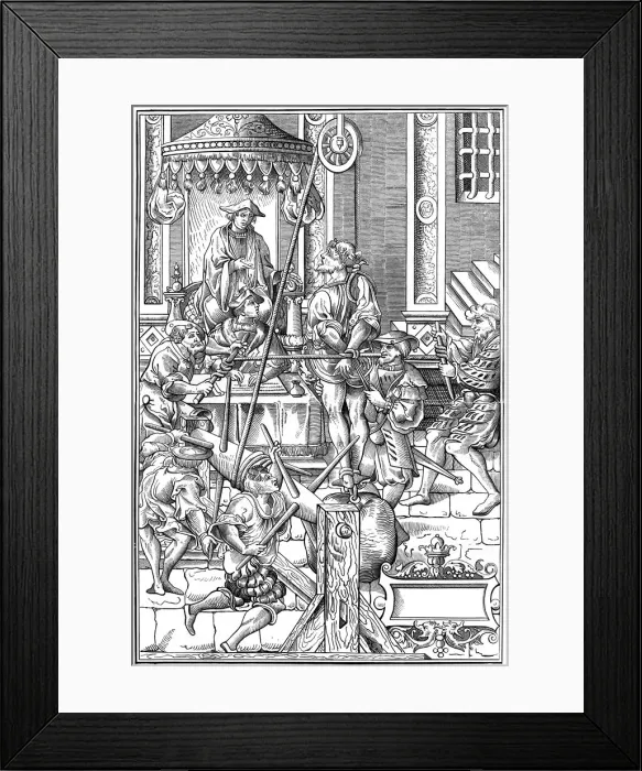 Framed Print : Torture, 1541 (1849). Artist: A Bisson Framed Print : Torture, 1541 (1849). Artist: A Bisson