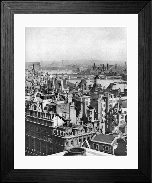 Framed Print : A view south-eastward from Bush House as far as Blackheath, London, 1926-1927 Framed Print : A view south-eastward from Bush House as far as Blackheath, London, 1926-1927