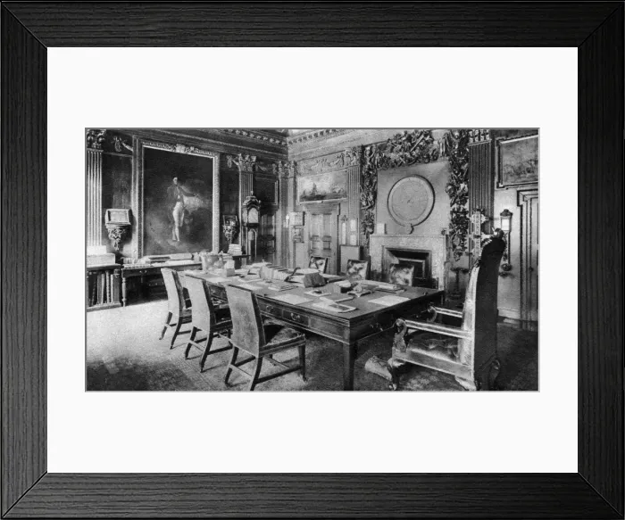 Framed Print : The Board Room of the Admiralty, London, 1926-1927. Artist: Lemere Framed Print : The Board Room of the Admiralty, London, 1926-1927. Artist: Lemere