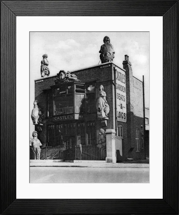 Framed Print : Figureheads of old fighting ships, Grosvenor Road, London, 1926-1927. Artist: Whiffin Framed Print : Figureheads of old fighting ships, Grosvenor Road, London, 1926-1927. Artist: Whiffin