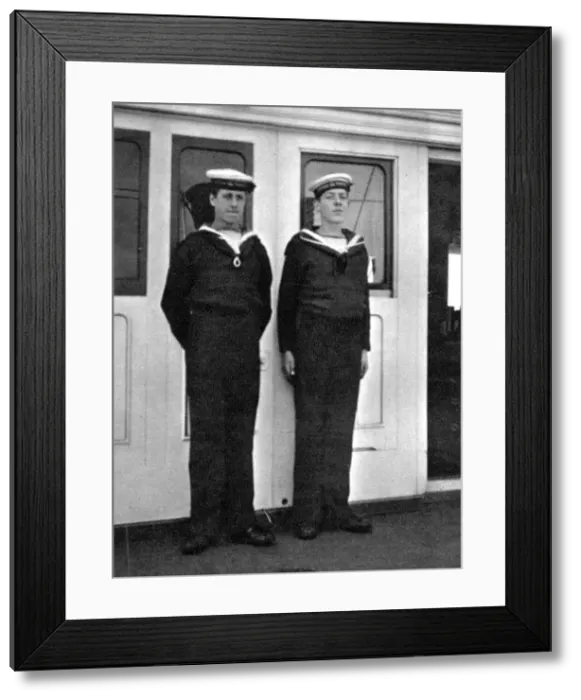 Framed Print : Two ships boys on the royal yacht Victoria and Albert III, 1908. Artist: Queen Alexandra Framed Print : Two ships boys on the royal yacht Victoria and Albert III, 1908. Artist: Queen Alexandra