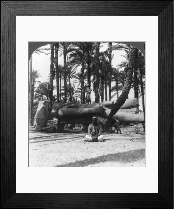 Framed Print : Statue of Ramses II, an embellishment of his temple at Memphis, Egypt, 1905. Artist: Underwood & Underwood Framed Print : Statue of Ramses II, an embellishment of his temple at Memphis, Egypt, 1905. Artist: Underwood & Underwood