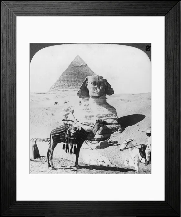 Framed Print : The Great Sphinx of Giza, Egypt, 1905. Artist: Underwood & Underwood Framed Print : The Great Sphinx of Giza, Egypt, 1905. Artist: Underwood & Underwood