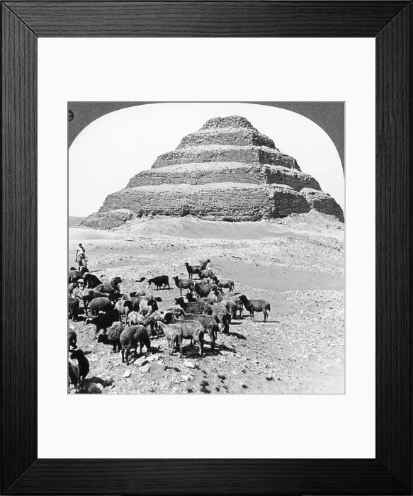 Framed Print : The Pyramid of Sakkarah, Egypt, 1905. Artist: Underwood & Underwood Framed Print : The Pyramid of Sakkarah, Egypt, 1905. Artist: Underwood & Underwood