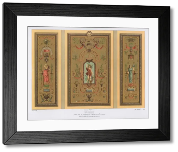 Framed Print : Boudoir, Rue de Solferino, Paris, 19th century. Artist: Daumont